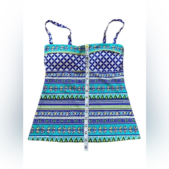 NEW, Bleu Rod Beattie, Printed Tankini Set, Size 6, Blue, White, Turquoise 🌴 - Picture 4 of 11